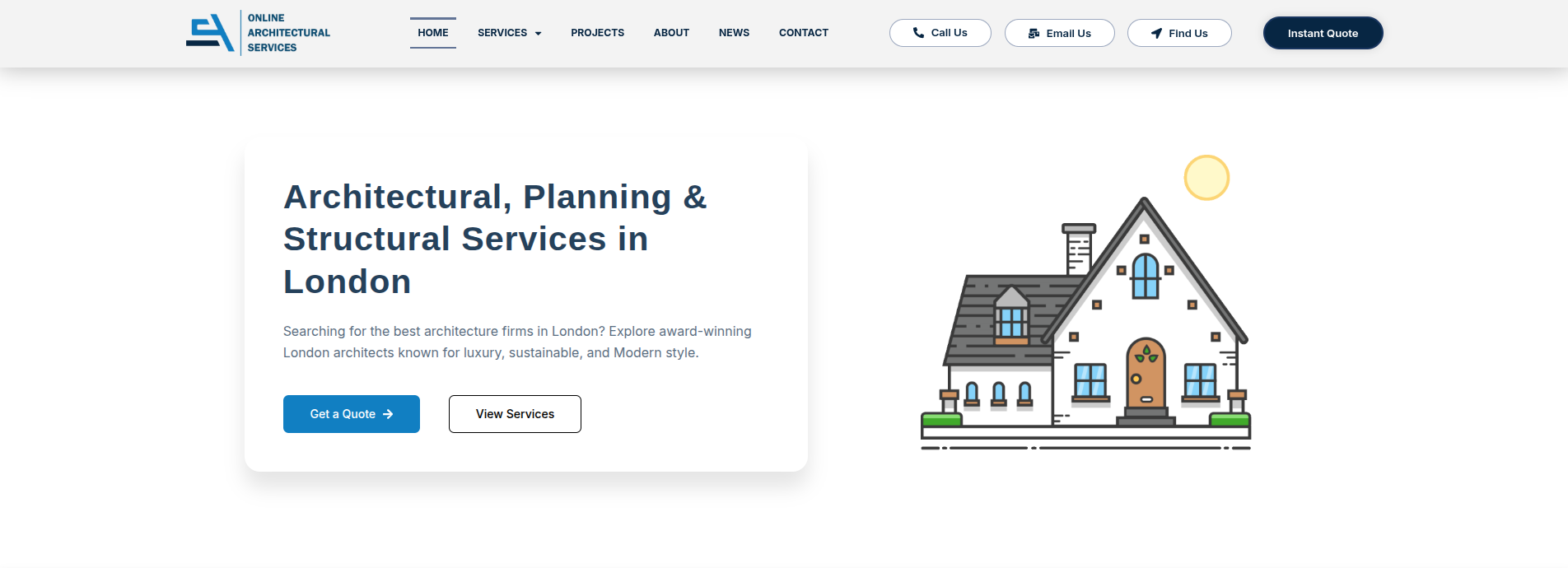 Online Architectural Services project preview from Md Rifath's developer portfolio